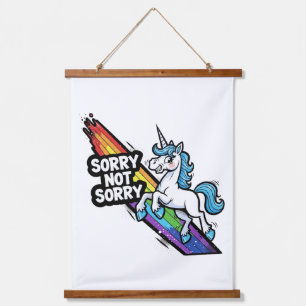 Sorry not Sorry Eenhoorn Hangend Wandkleed