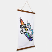 Sorry not Sorry Eenhoorn Hangend Wandkleed (Gebogen)