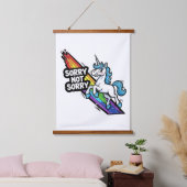Sorry not Sorry Eenhoorn Hangend Wandkleed (Slaapkamer)
