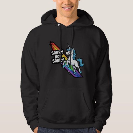Sorry not Sorry Eenhoorn Volwassenen Pullover (Voorkant)