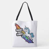 Sorry not Sorry Eenhoringstassen Tote Bag (Achterkant)