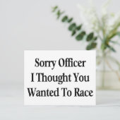 Sorry officier briefkaart (Staand voorkant)