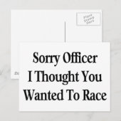 Sorry officier briefkaart (Voorkant / Achterkant)
