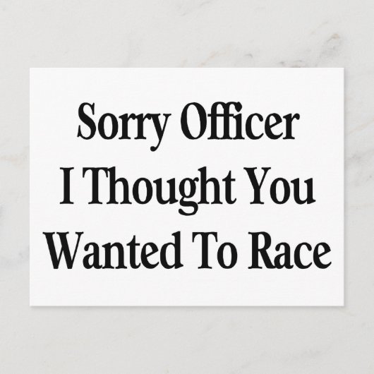 Sorry officier briefkaart (Voorkant)