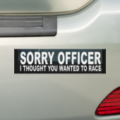 SORRY OFFICIER BUMPERSTICKER (Op auto)