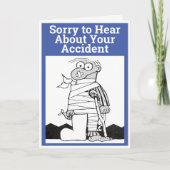 Sorry om te horen over uw ongeluk Man heeft verban Kaart (Voorkant)