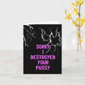 Sorry Ondeugend Humoristisch Wenskaart Kaart (Gele Bloem)