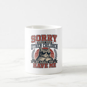 Sorry Over Je Kinderen vintage kat moeder moeders Koffiemok