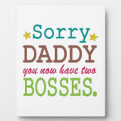 Sorry papa - twee bazen fotoplaat (Voorkant)