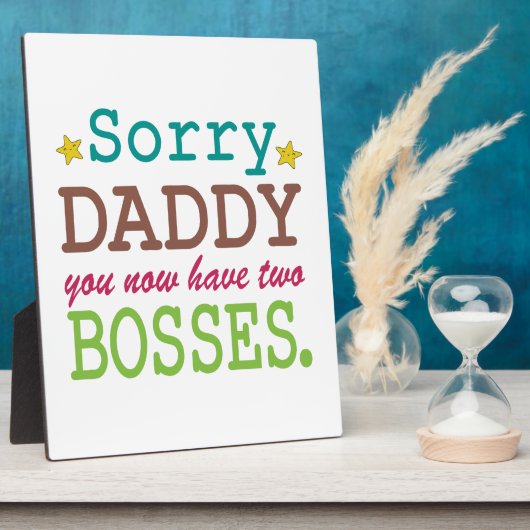 Sorry papa - twee bazen fotoplaat (Zijkant)