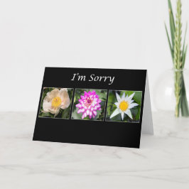 Sorry Peony, Dahlia, Lotus Bloemstuk Kaart