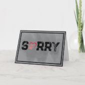 Sorry – Pet Sympathy with Heart Paw Print Kaart (Voorkant)