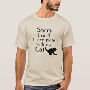 Sorry plannen met de kat t-shirt