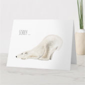 Sorry Polar Beer Folded Wenskaart Kaart (Voorkant)