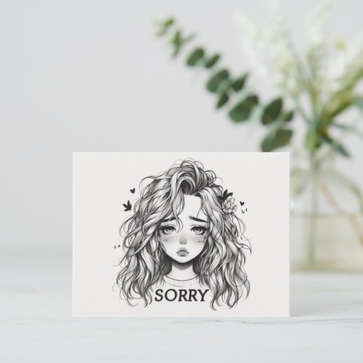 Sorry Postcard Briefkaart (Staand voorkant)