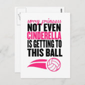 Sorry Princess Volleyball Ball" Briefkaart (Voorkant / Achterkant)