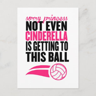 Sorry Princess Volleyball Ball" Briefkaart