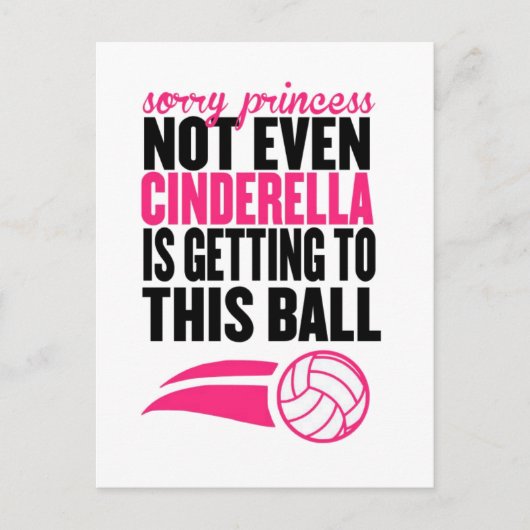 Sorry Princess Volleyball Ball" Briefkaart (Voorkant)