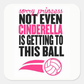 Sorry prinses: Volleyball Vierkante Sticker