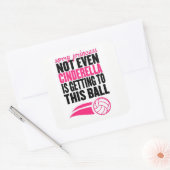 Sorry prinses: Volleyball Vierkante Sticker (Envelop)