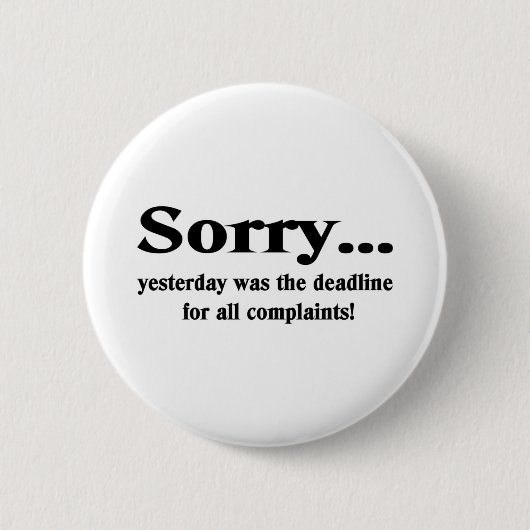 Sorry Ronde Button 5,7 Cm (Voorkant)