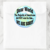 Sorry Ronde Sticker (Tas)