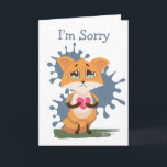 Sorry Sad Fox met een gebroken hart Kaart<br><div class="desc">Een schattig afbeelding van een trieste vos met een gebroken hart voor wanneer je echt in de war bent en moet zeggen dat je het spijt. De tekst binnen de kaart is volledig aanpasbaar voor u om uw eigen manier toe te voegen om vergiffenis te vragen.</div>