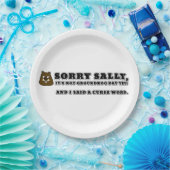 Sorry Sally, geen dag van de aardhog... en ik verv Papieren Bordje (Feest)