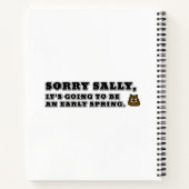 Sorry Sally, het wordt een vroege lente Notitieboek (Achterkant)