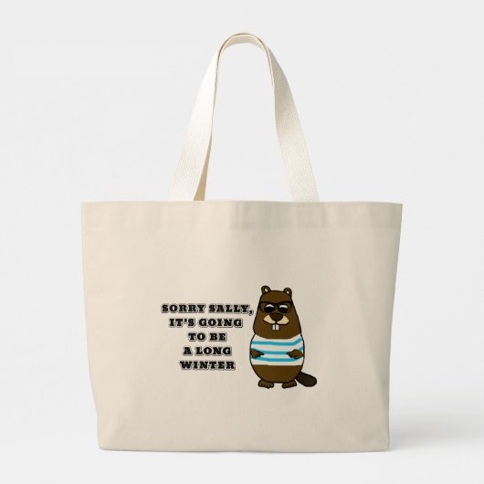 Sorry Sally, Long Winter Grote Tote Bag (Achterkant)