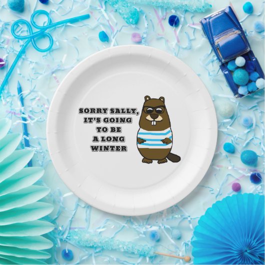 Sorry Sally, Long Winter Papieren Bordje (Feest)