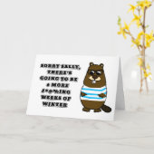 Sorry Sally, nog 6 #*@%ing weken winter Kaart (Gele Bloem)