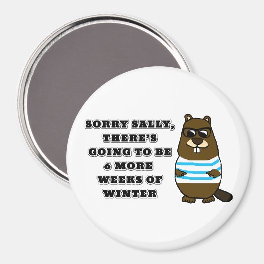 Sorry Sally, nog 6 weken winter Magneet (Voorkant / Achterkant)