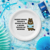 Sorry Sally, nog 6 weken winter Papieren Bordje (Feest)