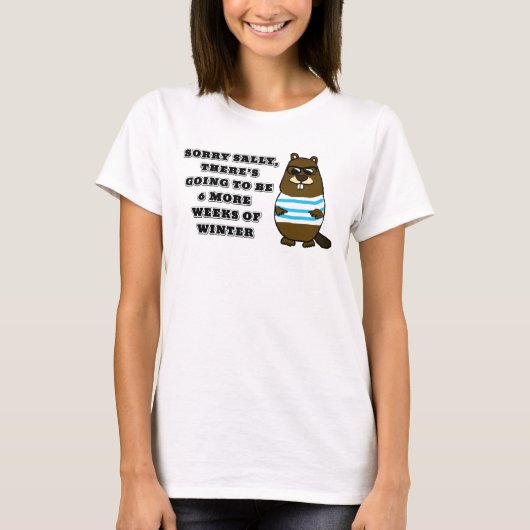Sorry Sally, nog 6 weken winter T-shirt (Voorkant)