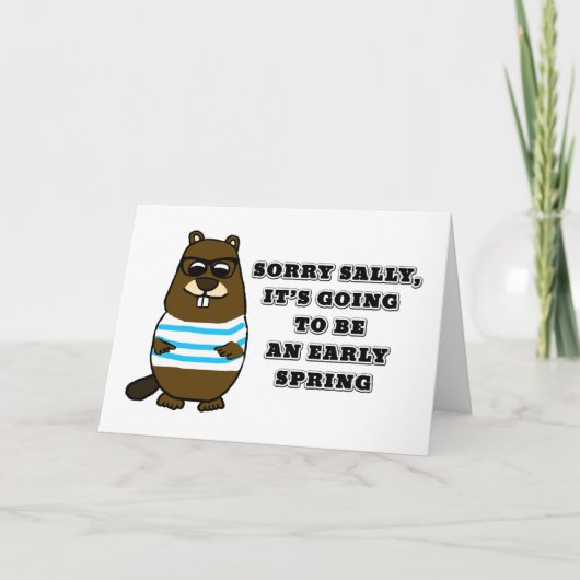 Sorry Sally, vroege lente Kaart (Voorkant)