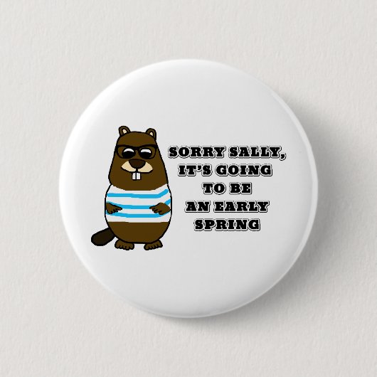 Sorry Sally, vroege lente Ronde Button 5,7 Cm (Voorkant)