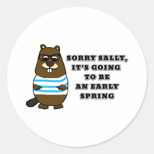 Sorry Sally, vroege lente Ronde Sticker (Voorkant)