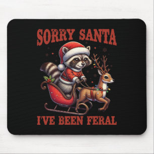 Sorry Santa Ik Ben Wild Funny Wasbeer Kerst Licht Muismat