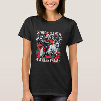 Sorry Santa, ik ben wild geweest Leuk Kerst Kunst T-shirt