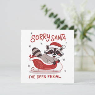 Sorry Santa Ik Ben Wild Grappig Kerstfeest  Feestdagenkaart