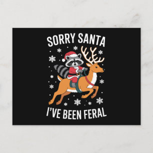 Sorry Santa Ik Ben Wild Kerst Wasbeer Xmas Feestdagenkaart
