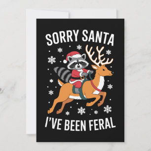 Sorry Santa Ik Ben Wild Kerst Wasbeer Xmas Kaart