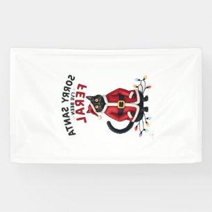 Sorry Santa I've Been Feral Black Cat Christmas Fu Spandoek