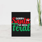 Sorry Santa I've Been Feral Funny Retro Christmas  Kaart (Voorkant)