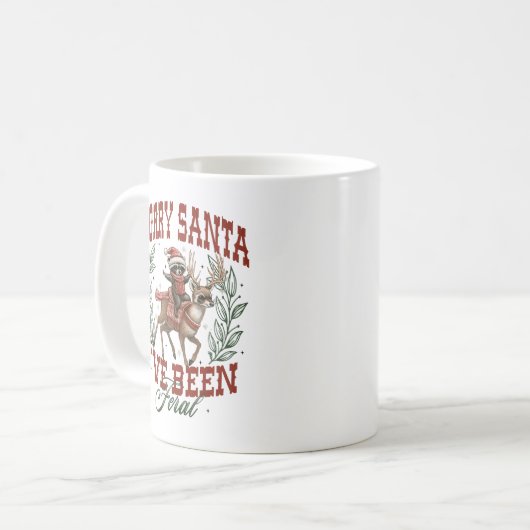 Sorry Santa, I've Been Feral-Holiday Mug Koffiemok (Voorkant links)
