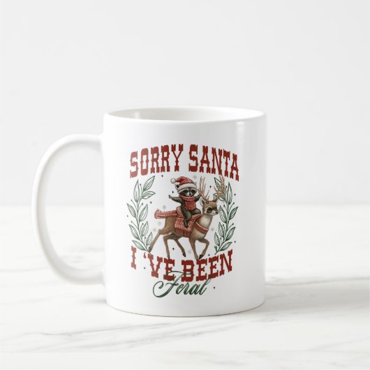 Sorry Santa, I've Been Feral-Holiday Mug Koffiemok (Links)