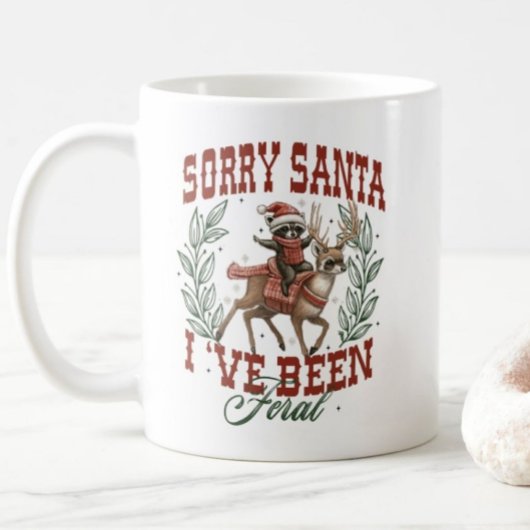 Sorry Santa, I've Been Feral-Holiday Mug Koffiemok