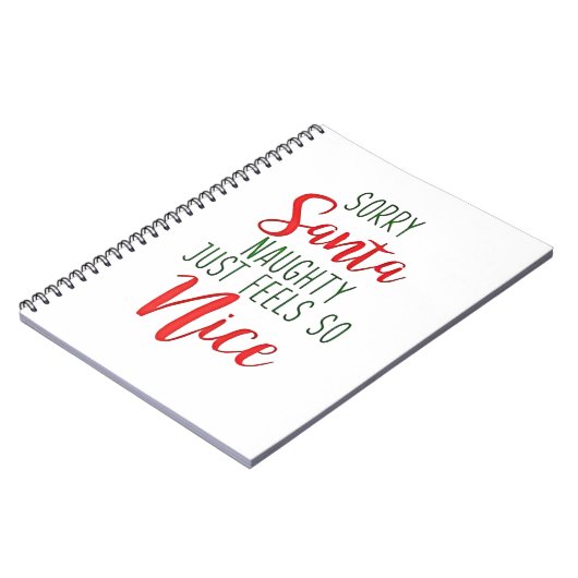 Sorry Santa Naughty Just Feels So Nice Notitieboek (Linkerzijde)
