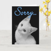 Sorry Schattige Turks Van Kitten Zwart & Wit Foto Kaart (Gele Bloem)